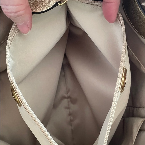 Coach Brown and Tan Signature Shoulder Bag - Picture 8 of 12